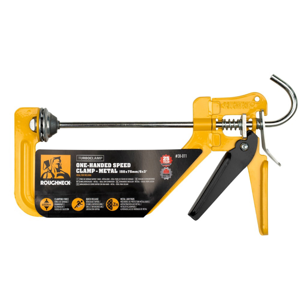 Roughneck TurboClamp One-Handed Speed Clamp - Metal Jaws 150mm (6in) ROU38011