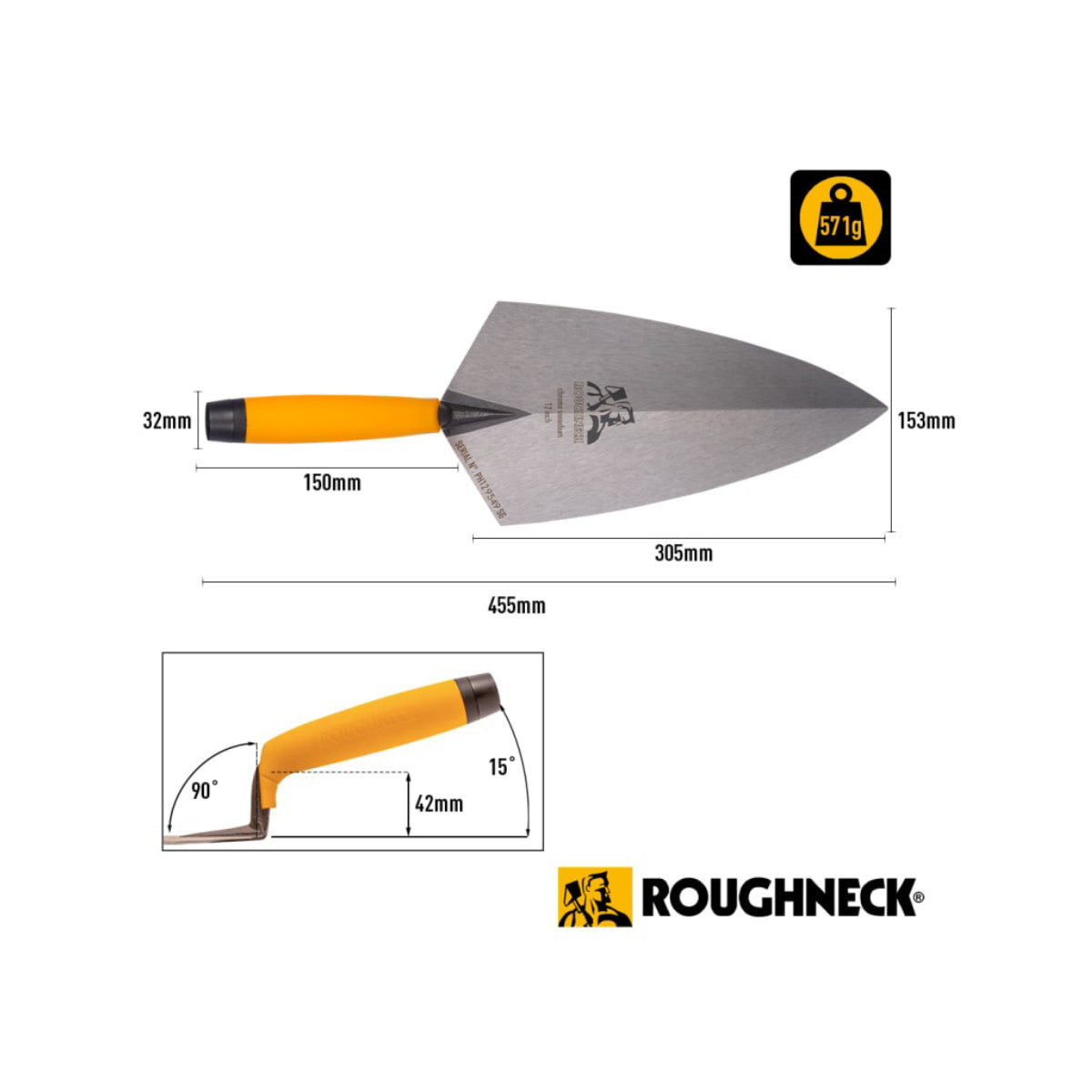 Roughneck Philadelphia Pattern Brick Trowel 300mm (12in) ROU51022