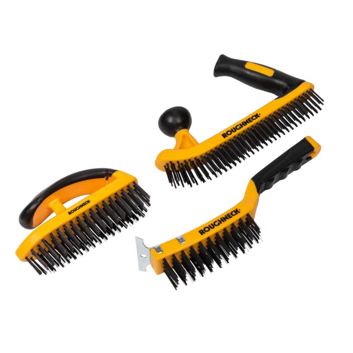Roughneck Heavy-Duty Wire Brush Set, 3 Piece ROU52094