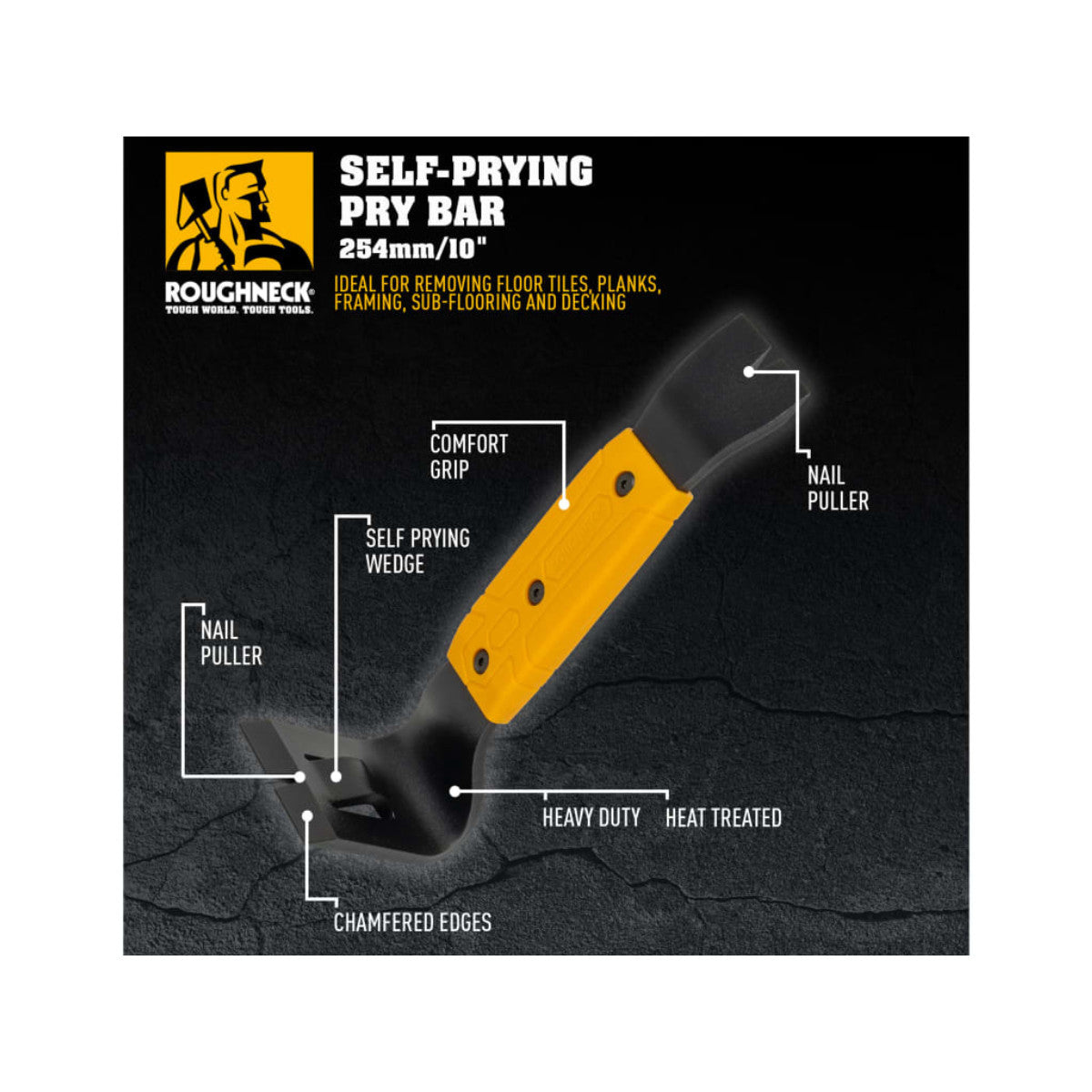 Roughneck Self‑Prying Pry Bar 254mm (10in) ROU64446