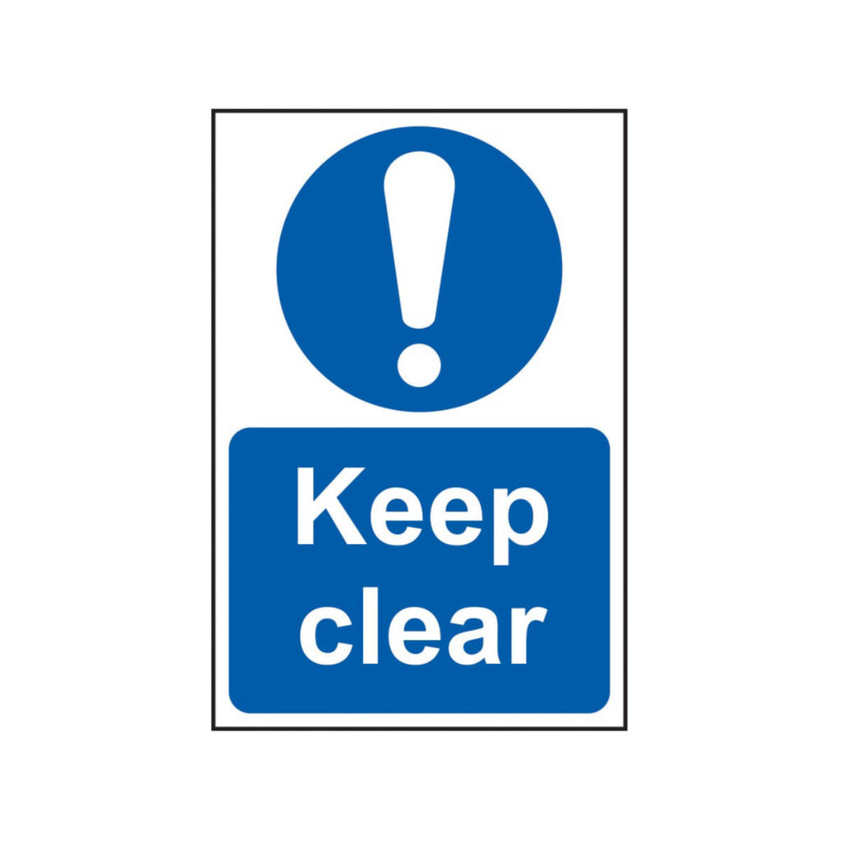 Scan Keep Clear - PVC Sign 200 x 300mm SCA0253