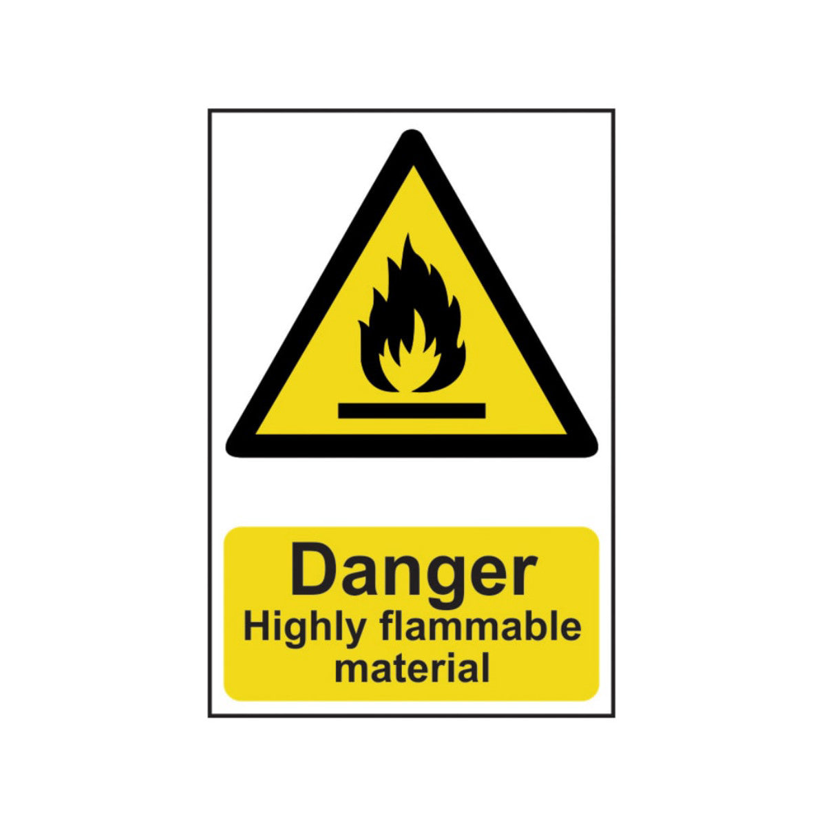 Scan Danger Highly Flammable Material - PVC Sign 200 x 300mm SCA0901
