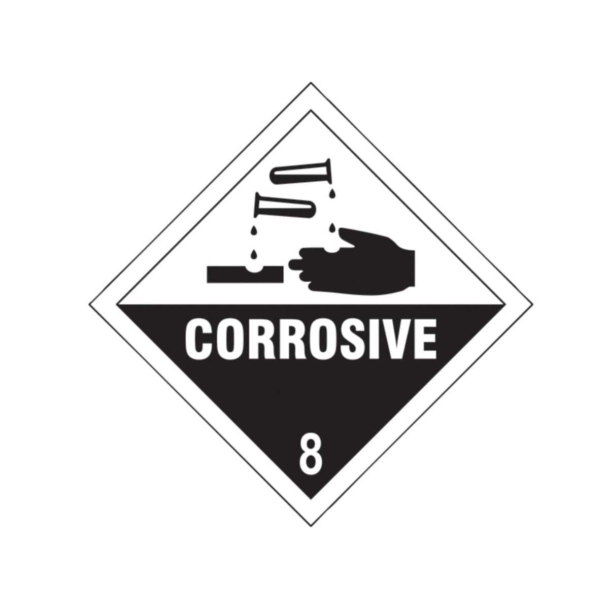 Scan Corrosive 8 - Self Adhesive Vinyl Sign 100 x 100mm SCA13751