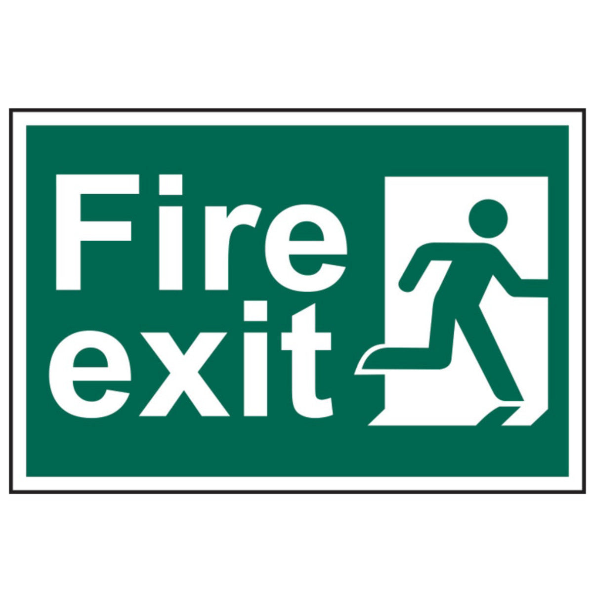 Scan Fire Exit Man Running Right - PVC Sign 300 x 200mm SCA1507