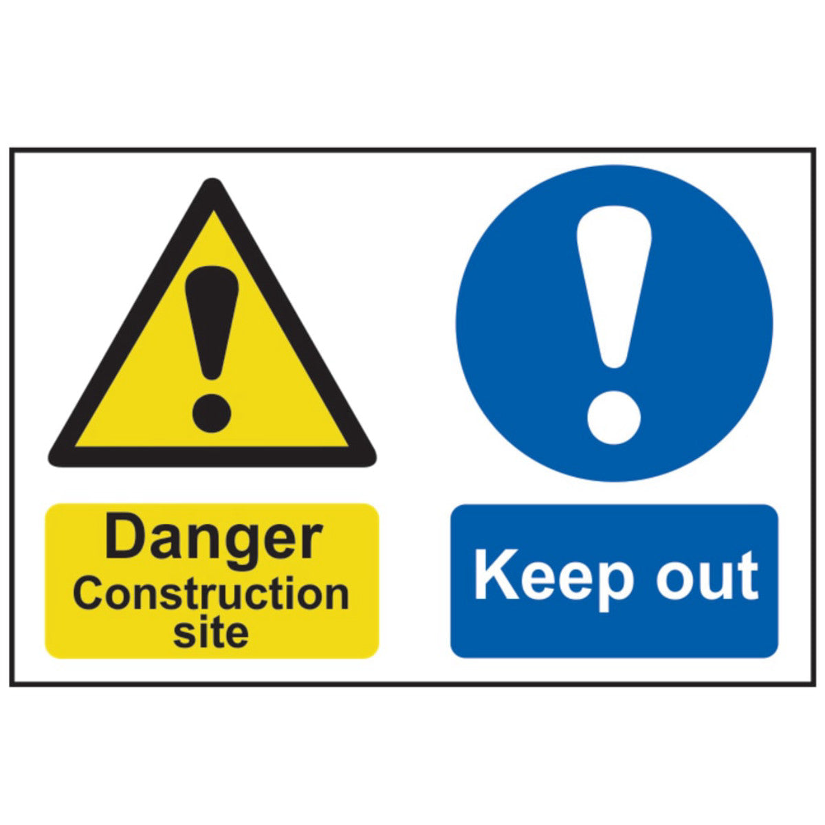Scan Danger Construction Site Keep Out - PVC Sign 600 x 400mm SCA4005