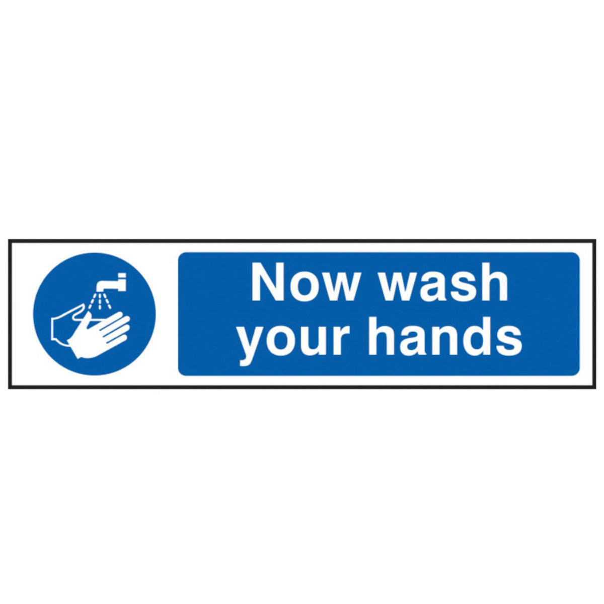 Scan Now Wash Your Hands - PVC Sign 200 x 50mm SCA5014