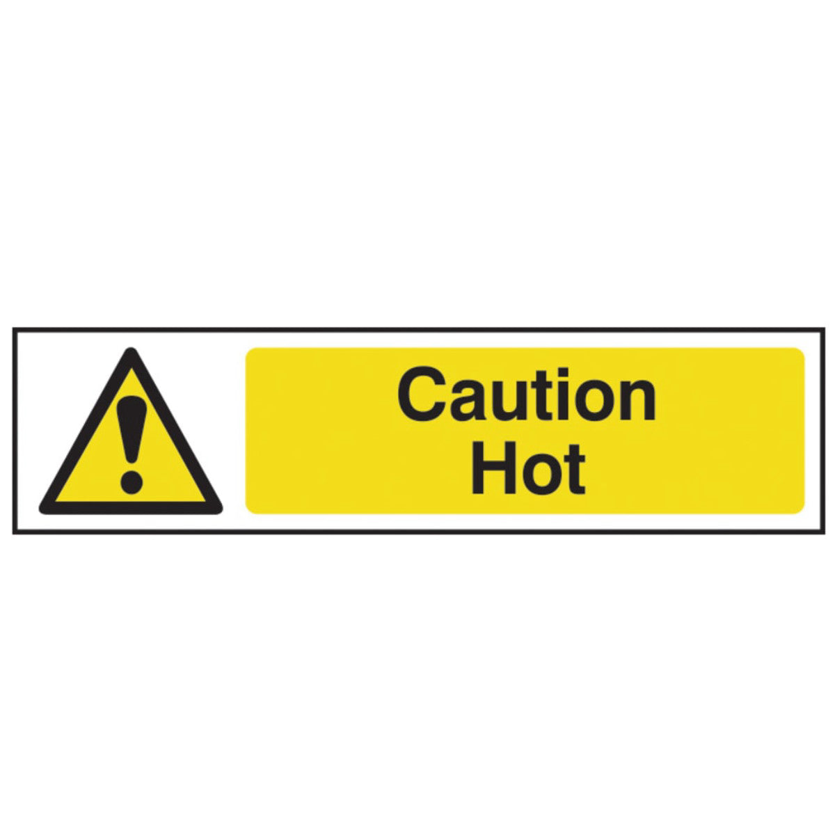 Scan Caution Hot - PVC Sign 200 x 50mm SCA5115