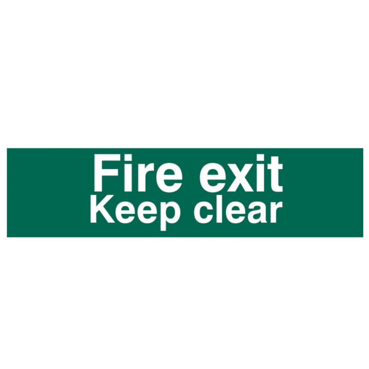 Scan Fire Exit Keep Clear Text Only - PVC Sign 200 x 50mm SCA5206