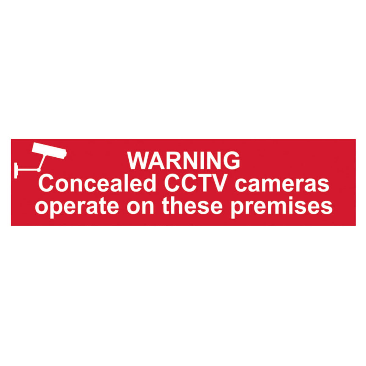 Scan Warning Concealed CCTV Camera - PVC Sign 200 x 50mm SCA5254