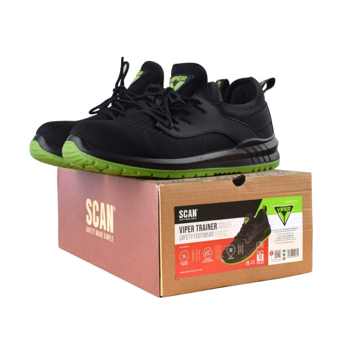 Scan Viper S1P Safety Trainers UK 10 EUR 44 SCAFWVIPTR10