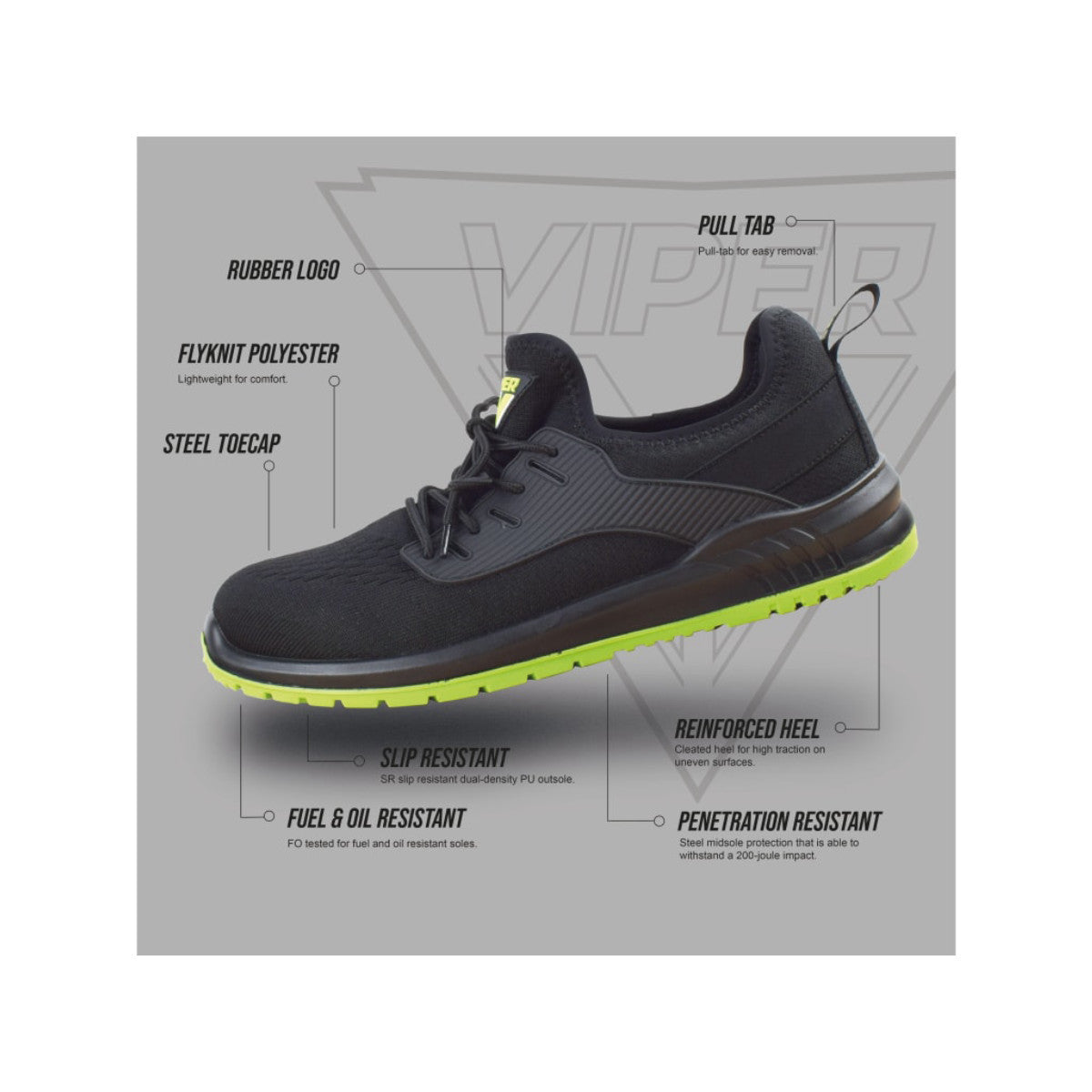 Scan Viper S1P Safety Trainers UK 12 EUR 47 SCAFWVIPTR12