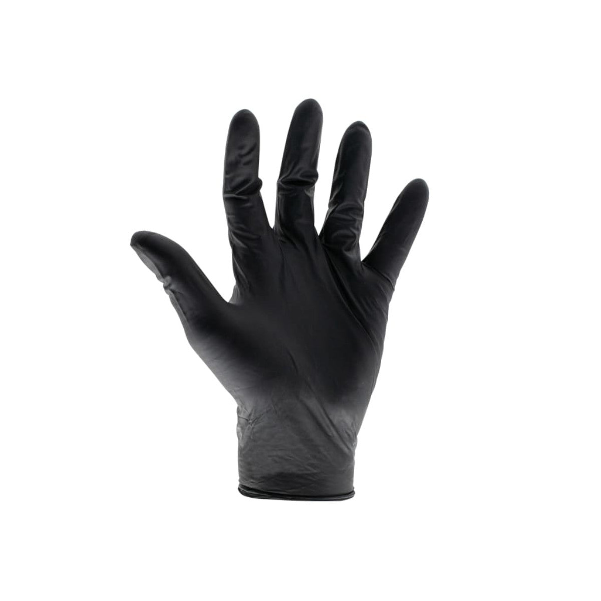 Scan Black Heavy-Duty Nitrile Disposable Gloves Medium Size 7 (Box of 100) SCAGLODNHDM