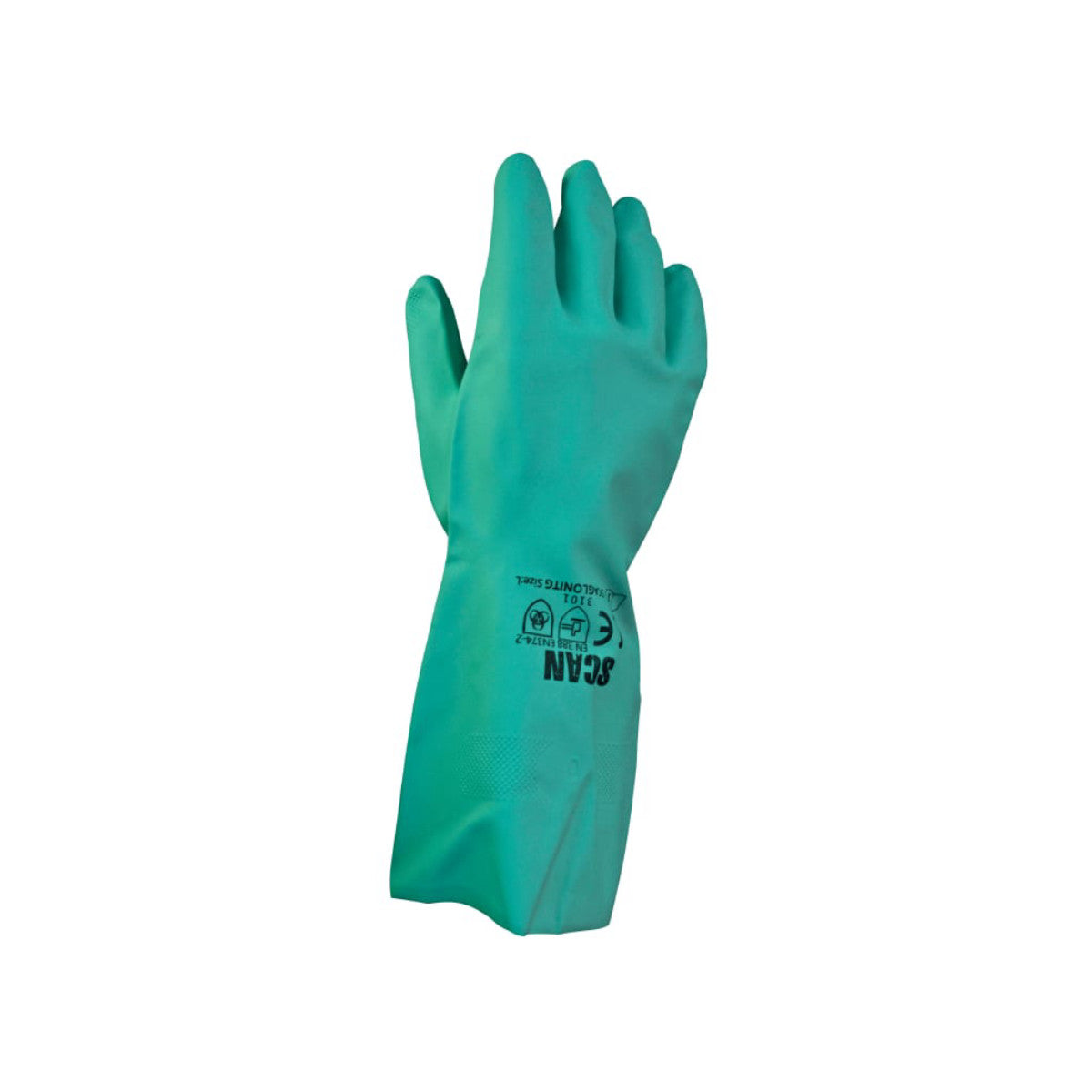 Scan Nitrile Gauntlets with Flock Lining Large (Size 9) SCAGLONITG