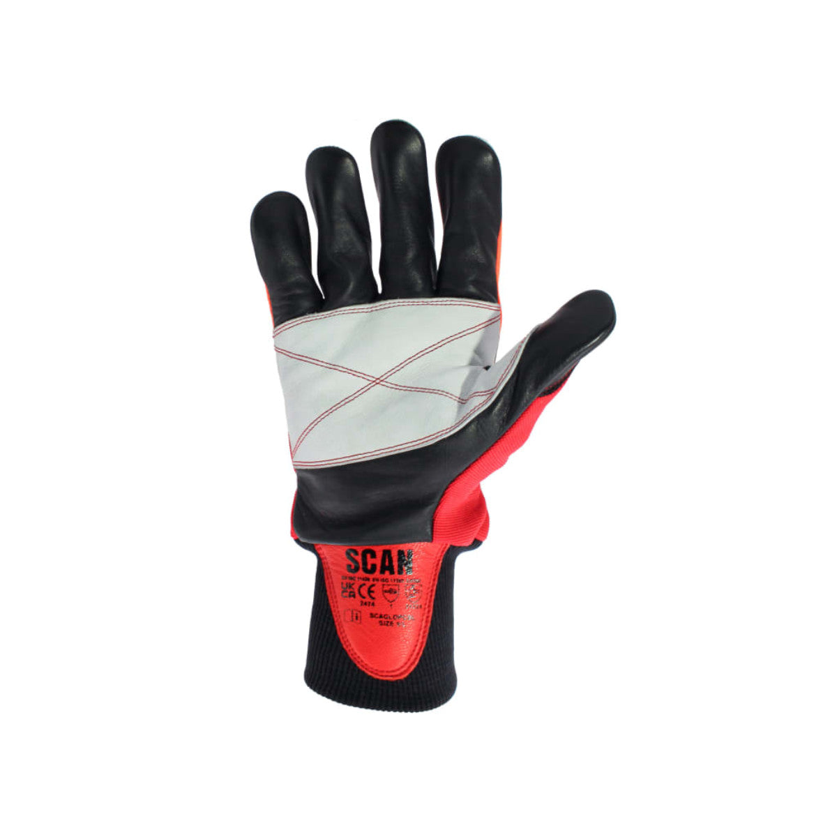 Scan Class 1 Dual Hand Chainsaw Leather Gloves - XL (Size 10) SCAGLOPCSXL
