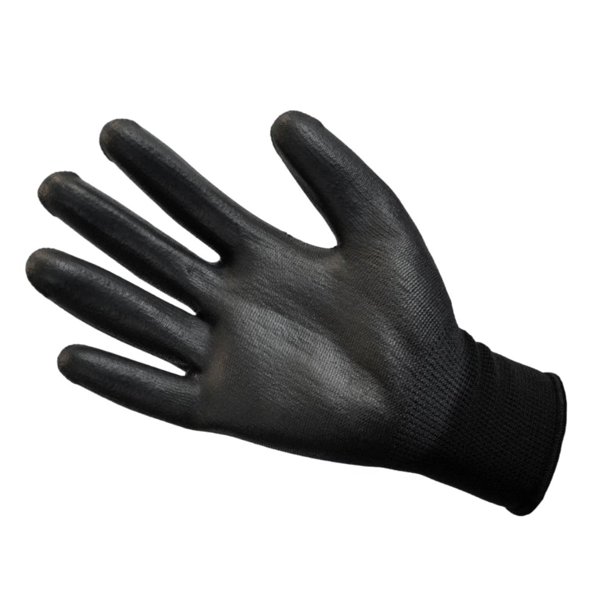 Scan Black PU Coated Gloves - L (Size 9) (240 Pairs) SCAGLOPU240