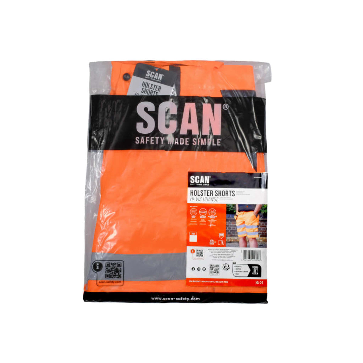 Scan Hi-Vis Holster Shorts Orange - W34-36in SCAHVHSLO