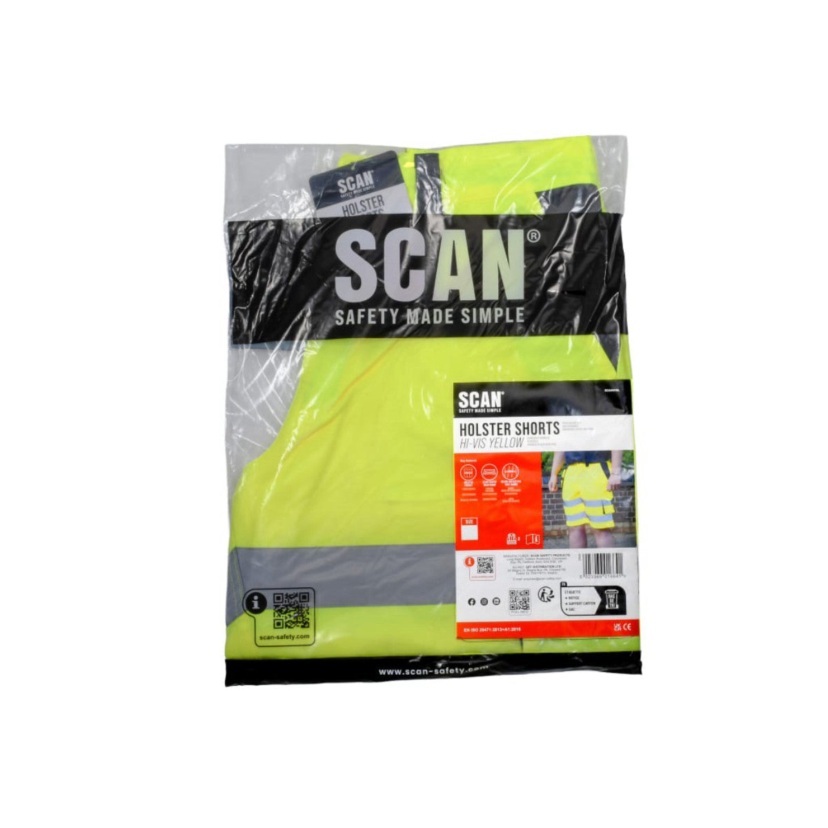 Scan Hi-Vis Holster Shorts Yellow - W34-36in SCAHVHSL