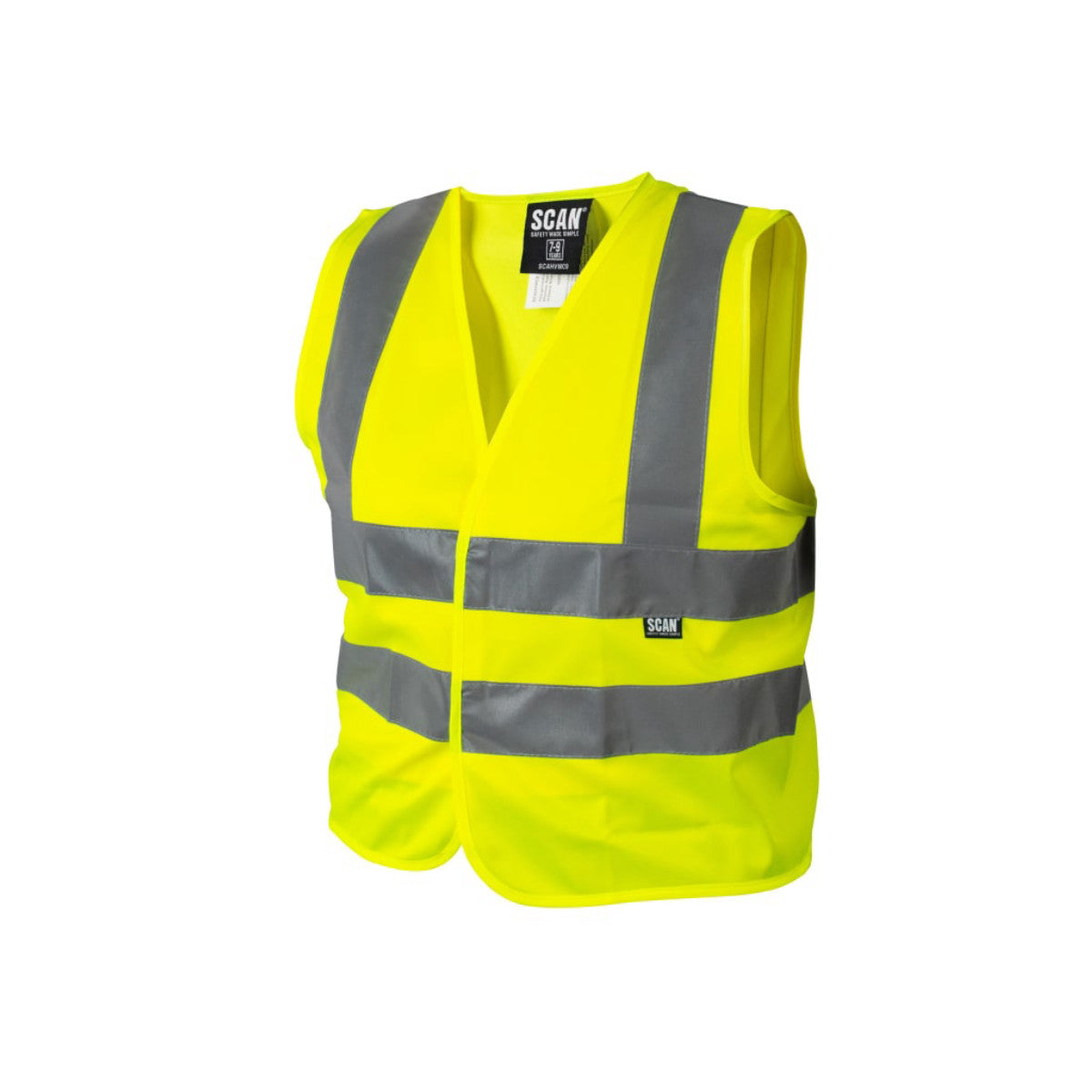 Scan Hi-Vis Waistcoat Yellow - Child 7-9 SCAHVWC9