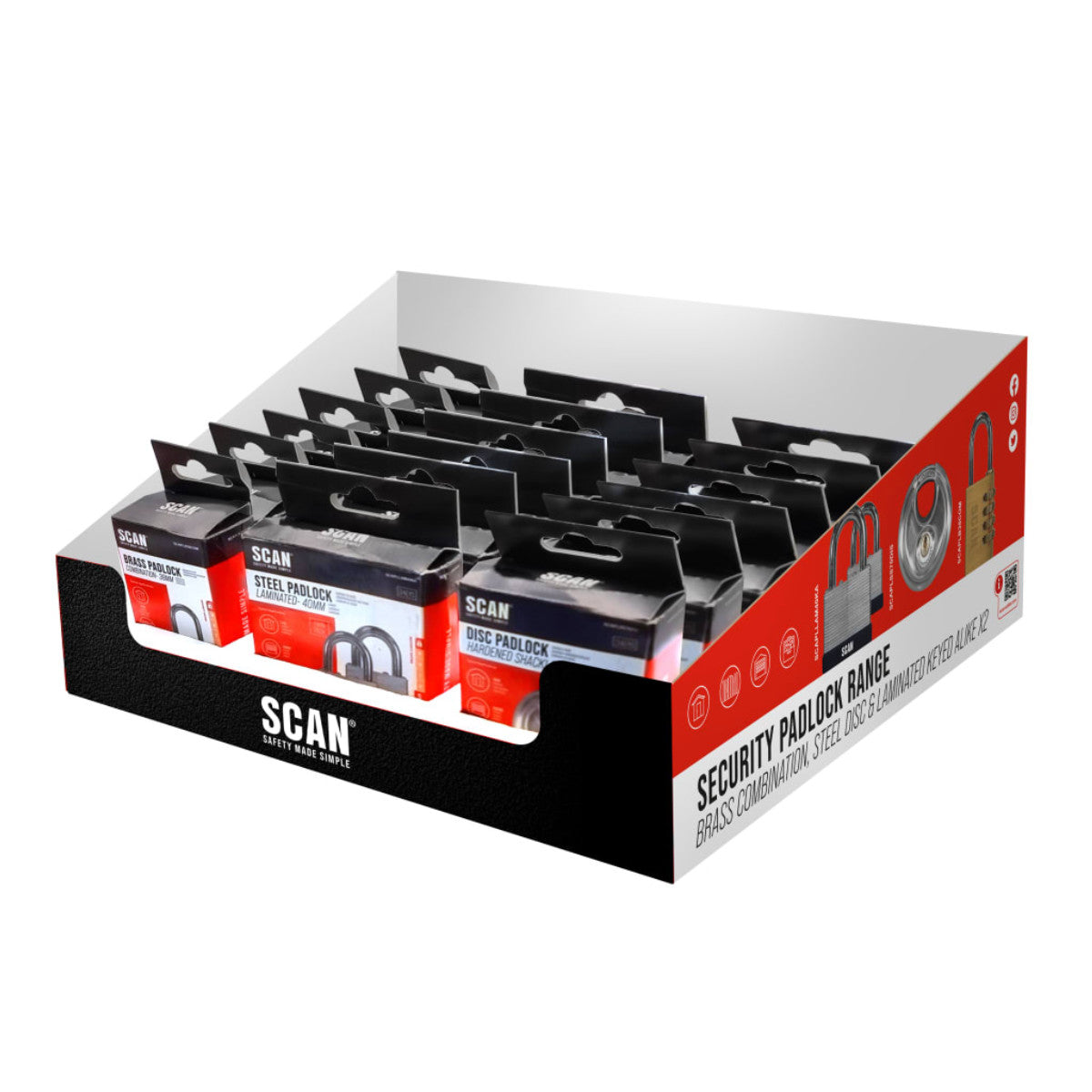 Scan Padlock CDU Display (18 Padlocks) SCAPLCDU18