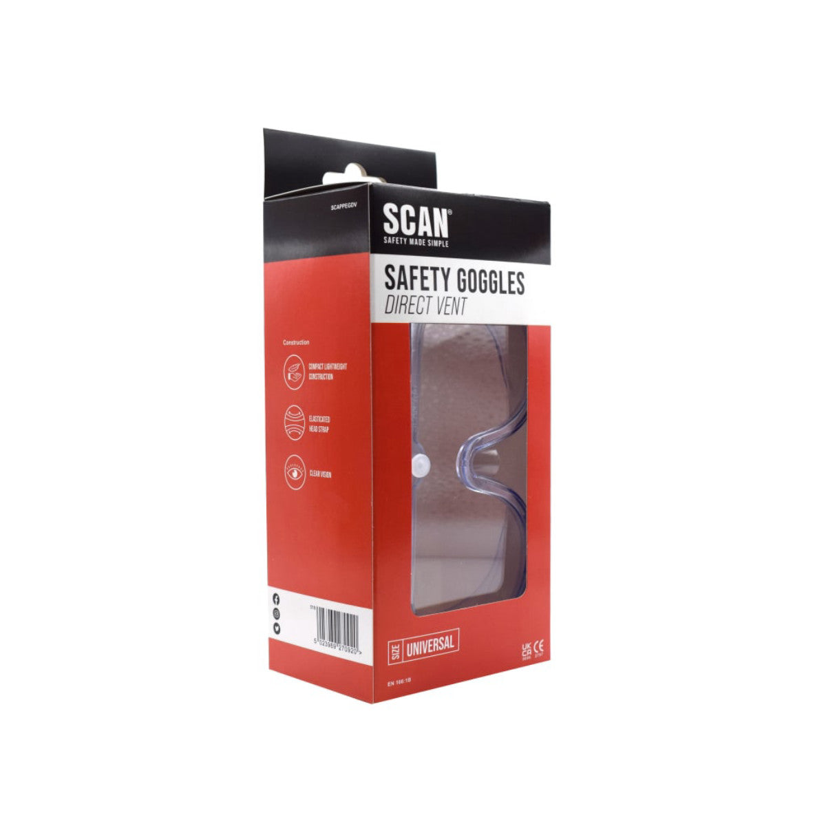 Scan Direct Ventilation Safety Goggles SCAPPEGDV