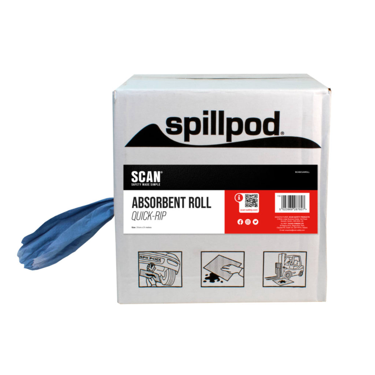 Scan Paper Towel Wiping Roll 200mm x 150m SCASCPAPROLL