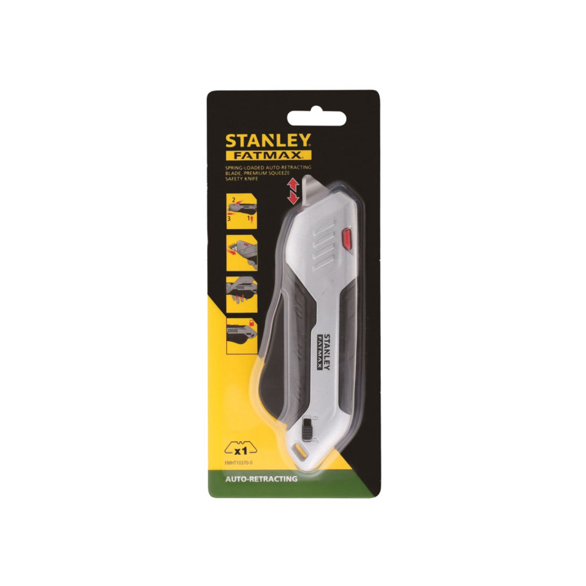 STANLEY Hand Tools FatMax Premium Auto-Retract Squeeze Safety Knife STA010370