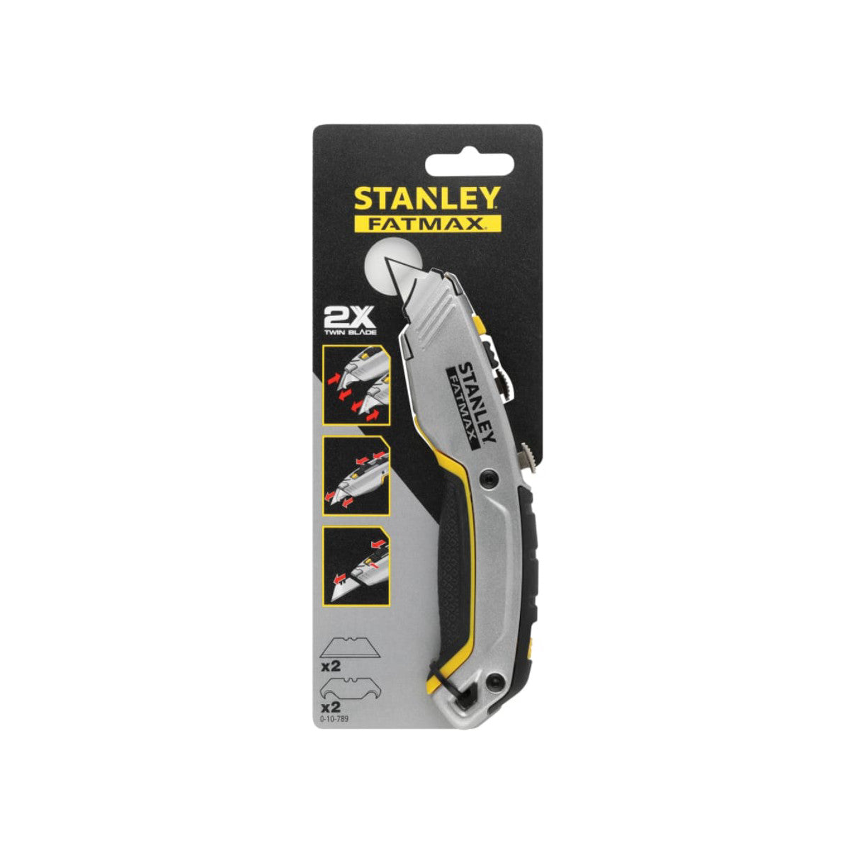 STANLEY Hand Tools FatMax Retractable Twin Blade Knife STA010789