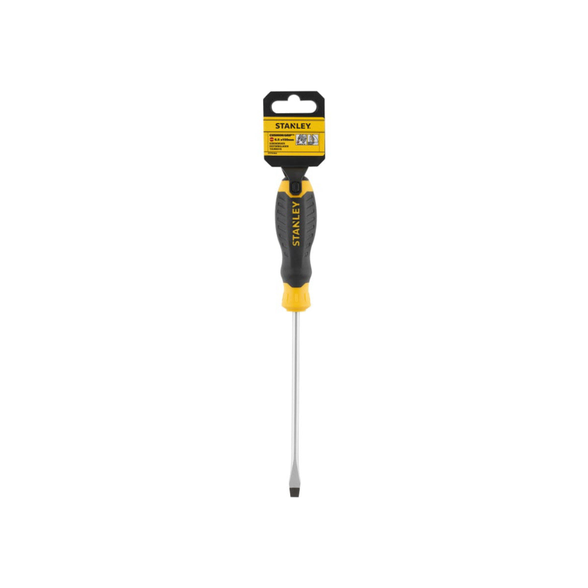 STANLEY Hand Tools CUSHION GRIP Screwdriver Flared Tip 6.5 x 150mm STA016148S