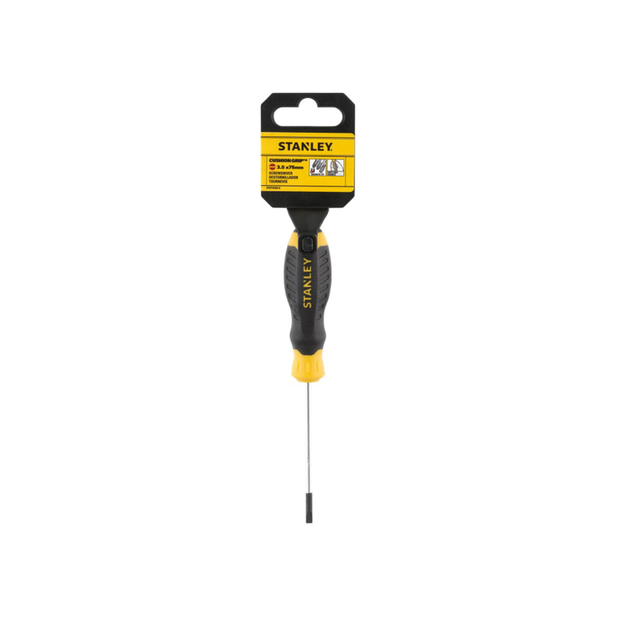 STANLEY Hand Tools CUSHION GRIP Screwdriver Parallel Tip 3.0 x 75mm STA016152S