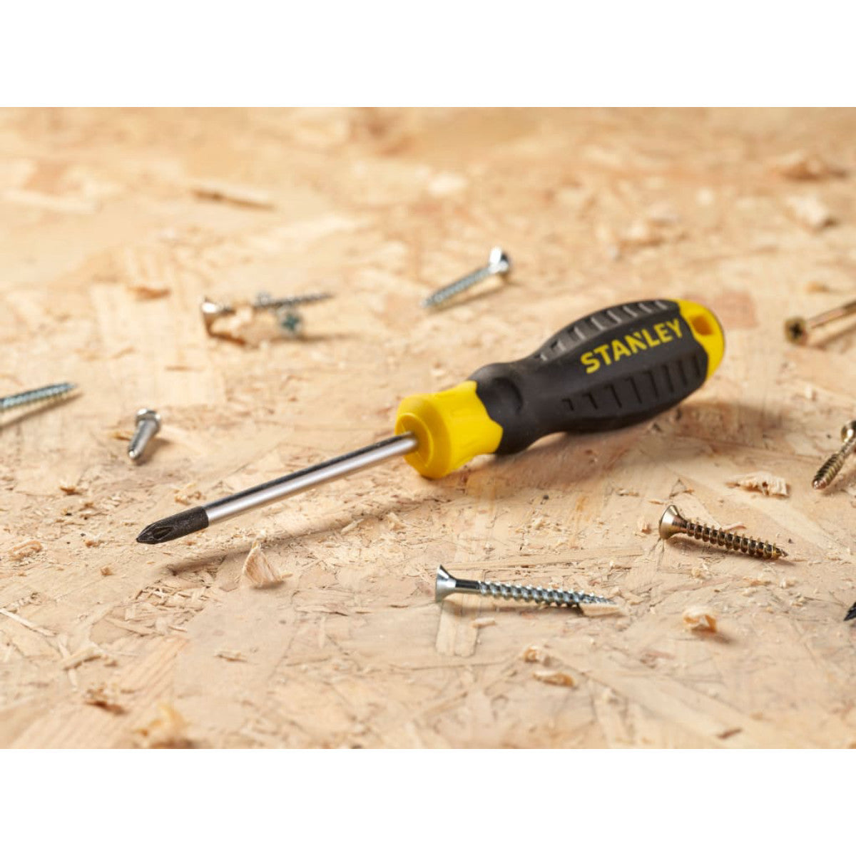 STANLEY Hand Tools CUSHION GRIP Screwdriver Phillips Tip PH1 x 75mm STA016155S