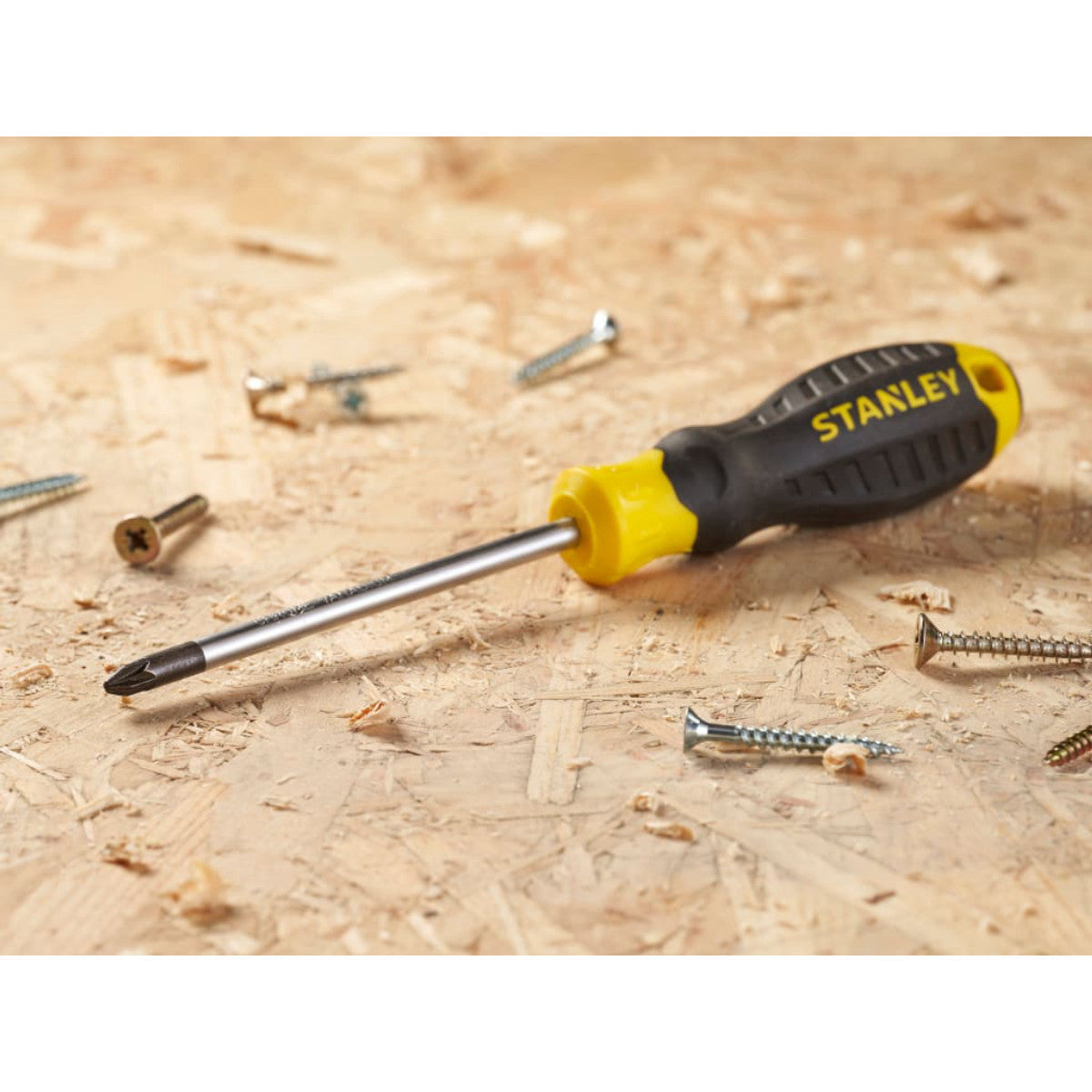 STANLEY Hand Tools CUSHION GRIP Screwdriver Pozidriv Tip PZ2 x 100mm STA016163S