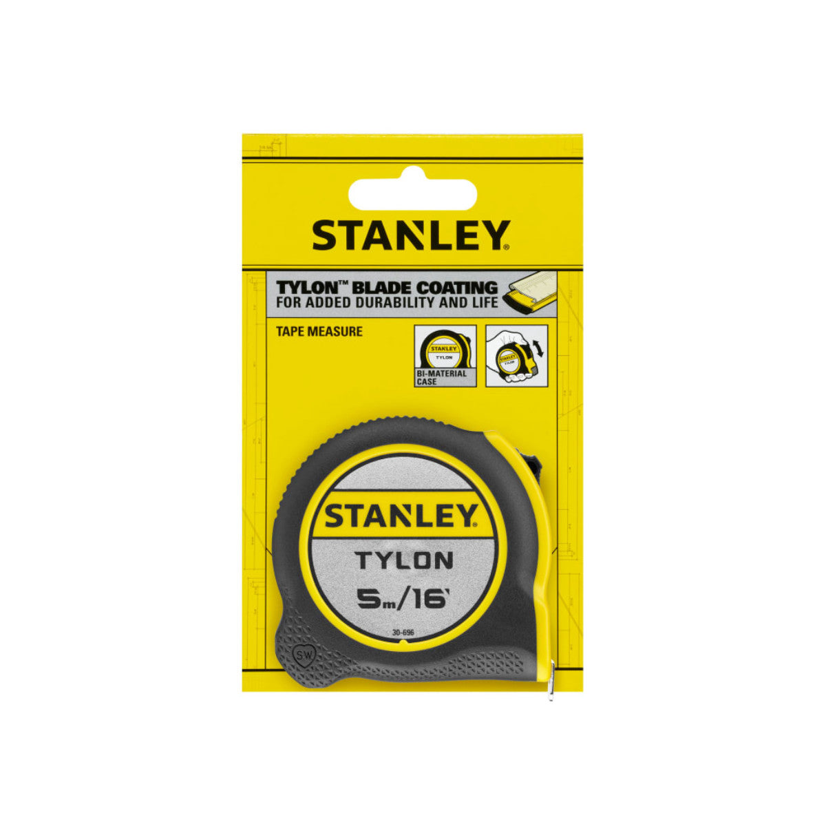 STANLEY Hand Tools Tylon Pocket Tape 5m/16ft (Width 19mm) Carded STA030696N