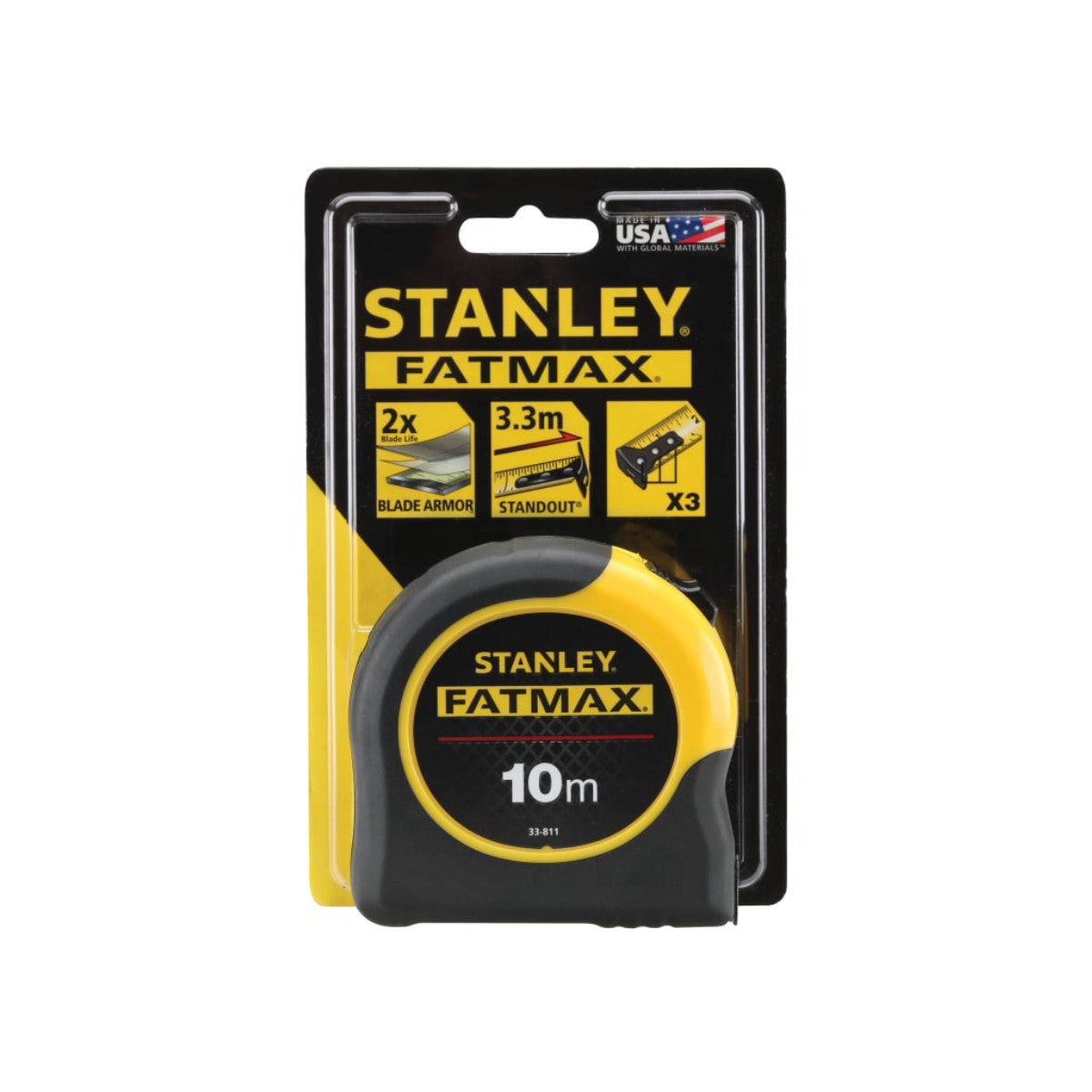 STANLEY Hand Tools FatMax BladeArmor Tape 10m (Width 32mm) (Metric only) STA033811