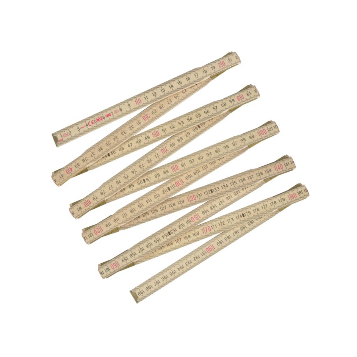 STANLEY Hand Tools Wooden Folding Rule 2m STA035455
