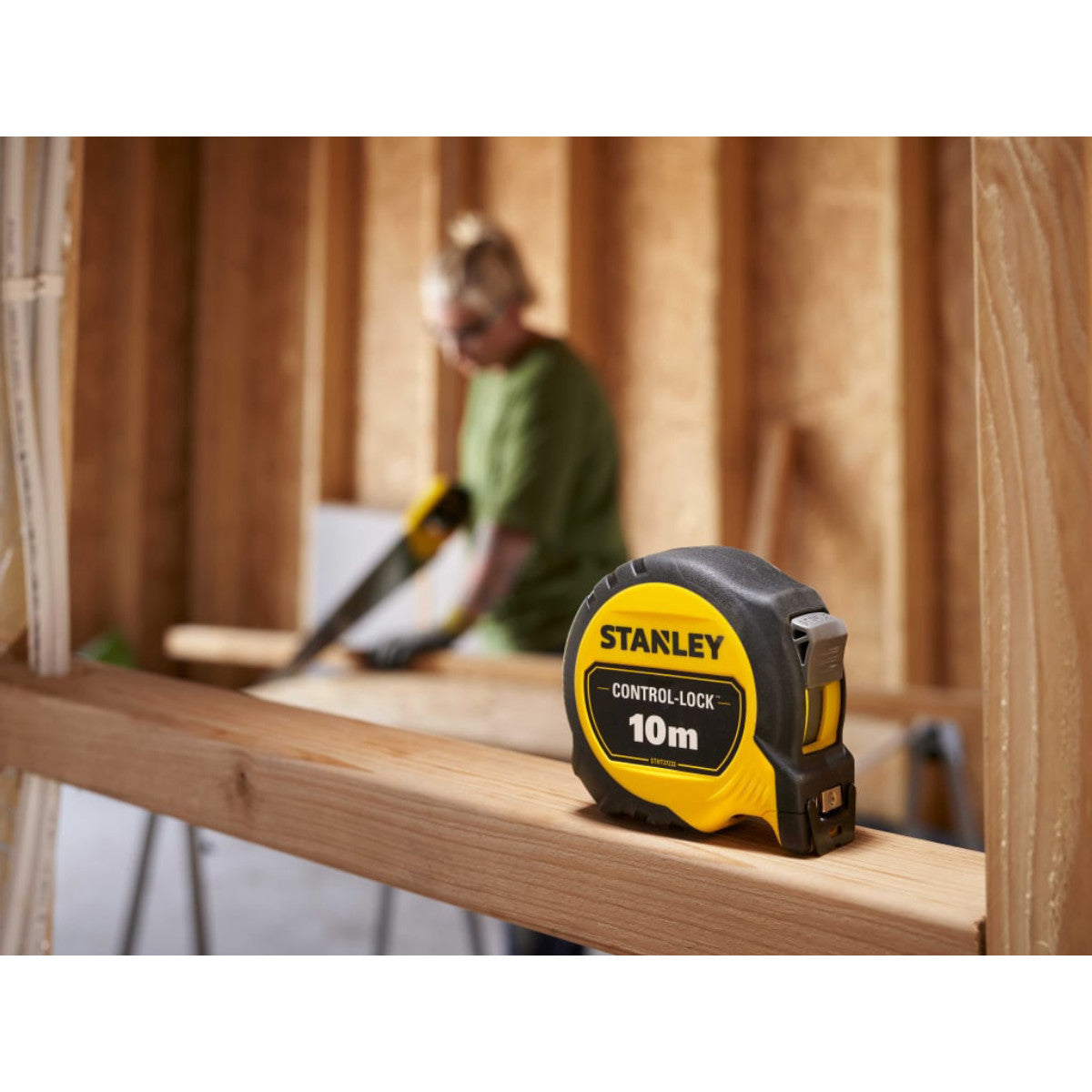 STANLEY Hand Tools CONTROL-LOCK Pocket Tape 10m (Width 25mm) (Metric only) STA037233