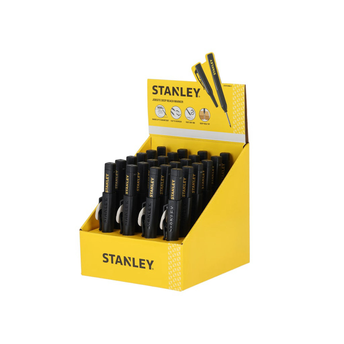 STANLEY Hand Tools Deep Hole Black Ink Marker STA047004