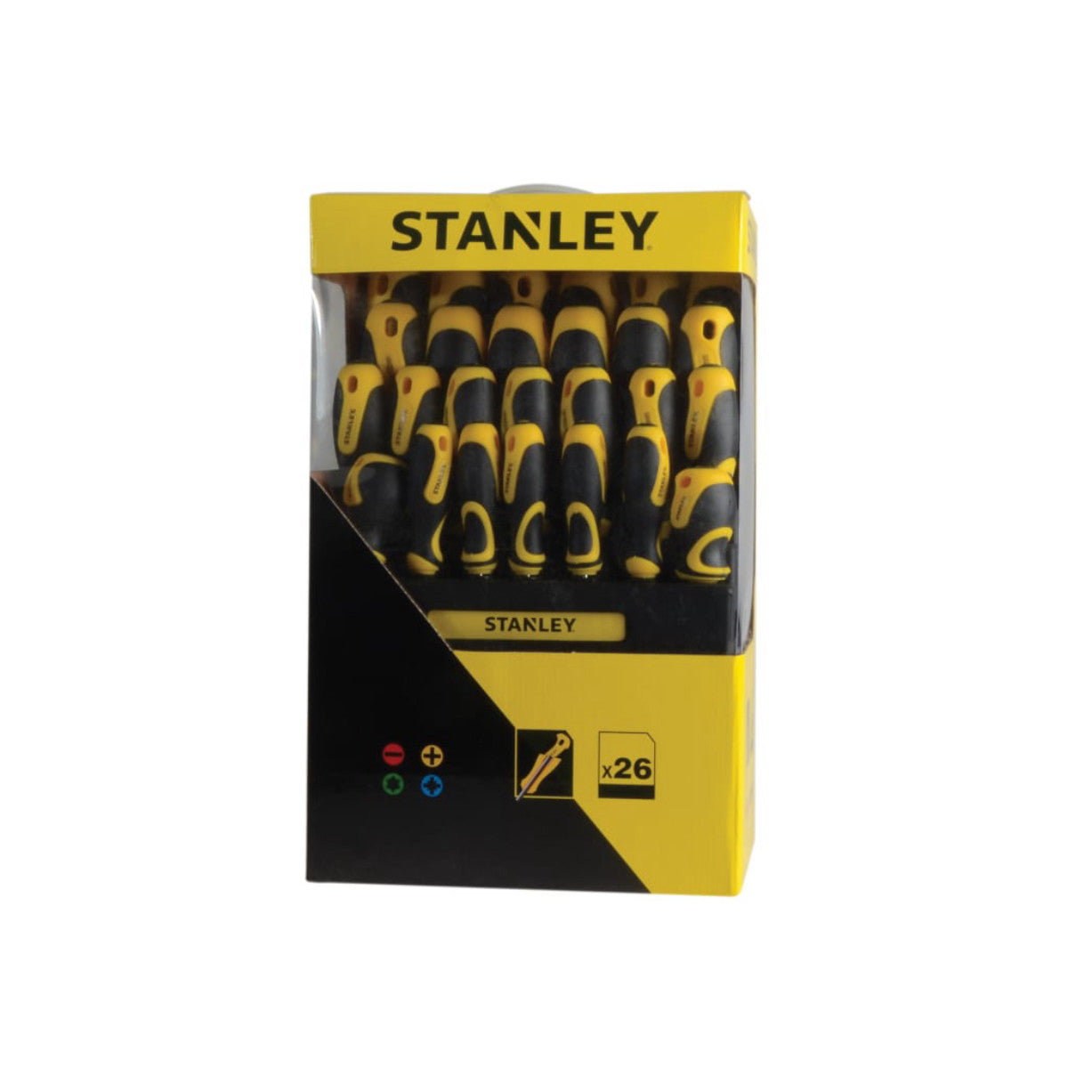 STANLEY Hand Tools 062142 Screwdriver Set in Rack, 26 Piece STA062142