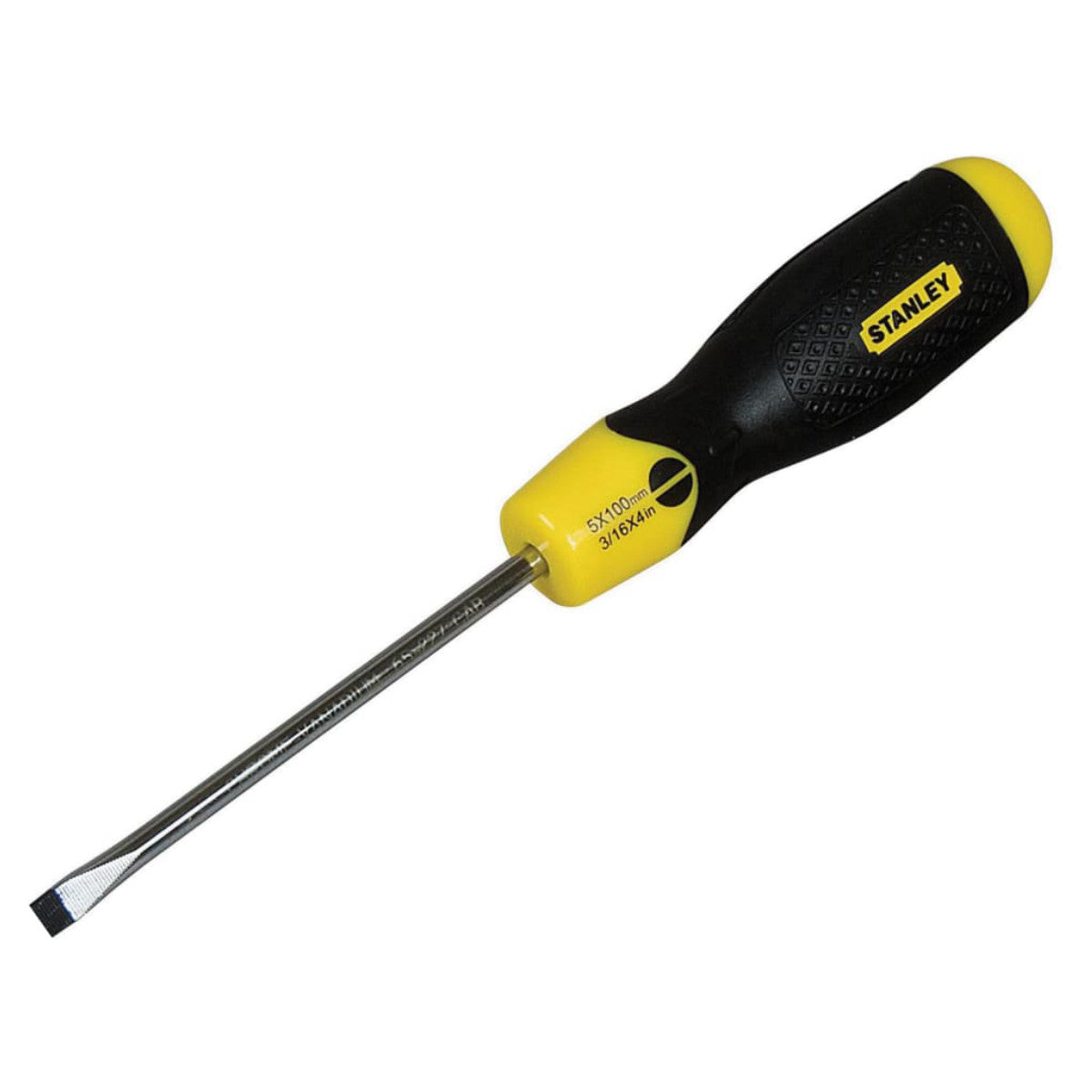 STANLEY Hand Tools Cushion Grip Screwdriver Flared Tip 5 x 100mm STA064916