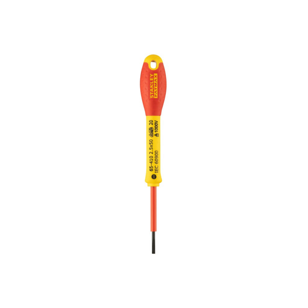 STANLEY Hand Tools FatMax VDE Insulated Screwdriver Parallel Tip 2.5 x 50mm STA065410