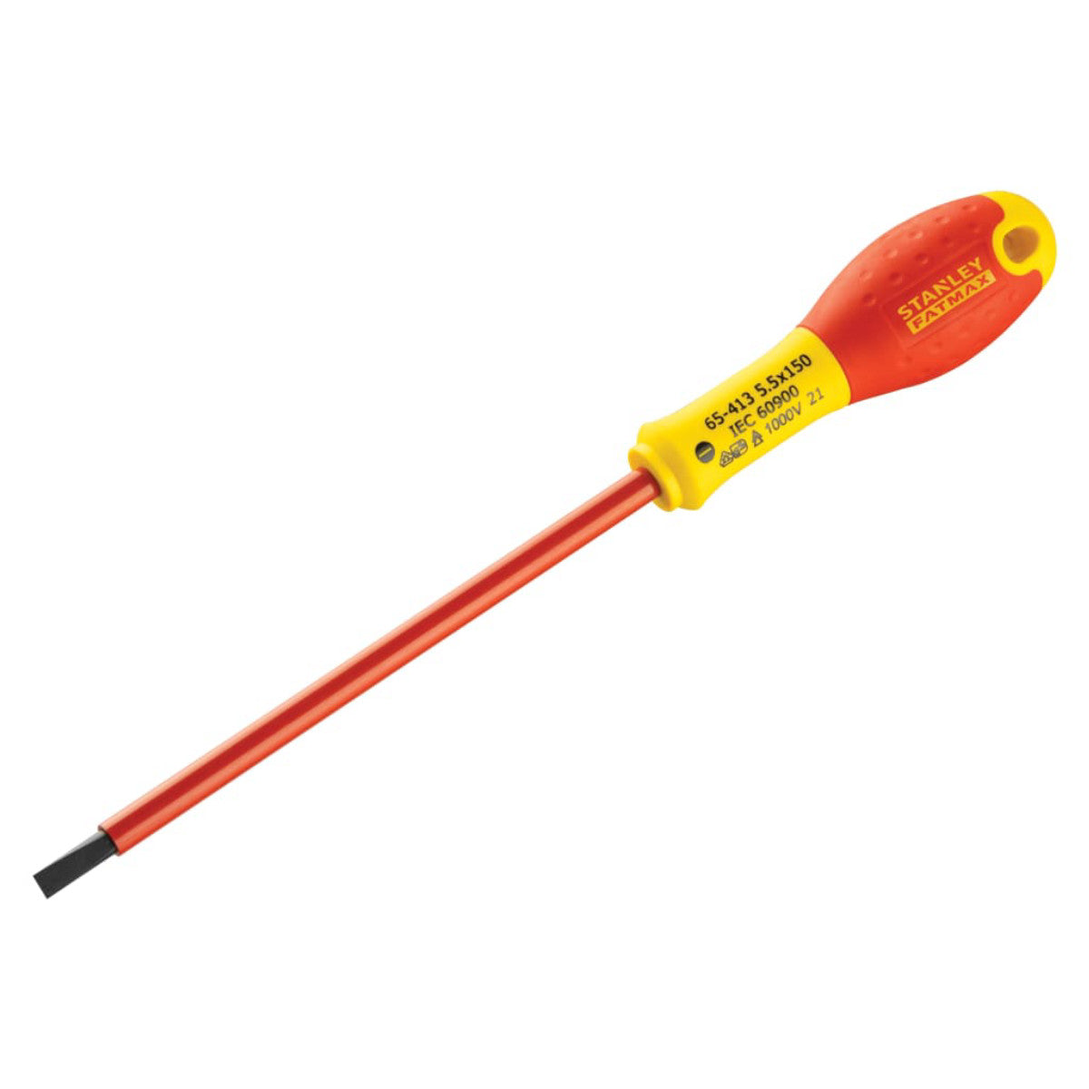 STANLEY Hand Tools FatMax VDE Insulated Screwdriver Parallel Tip 5.5 x 150mm STA065413