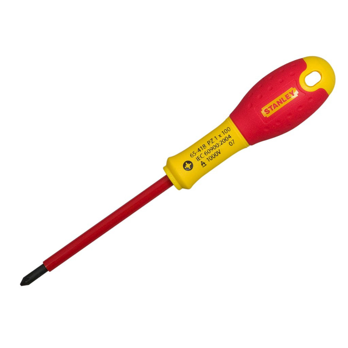 STANLEY Hand Tools FatMax VDE Insulated Screwdriver Pozidriv Tip PZ0 x 75mm STA065417