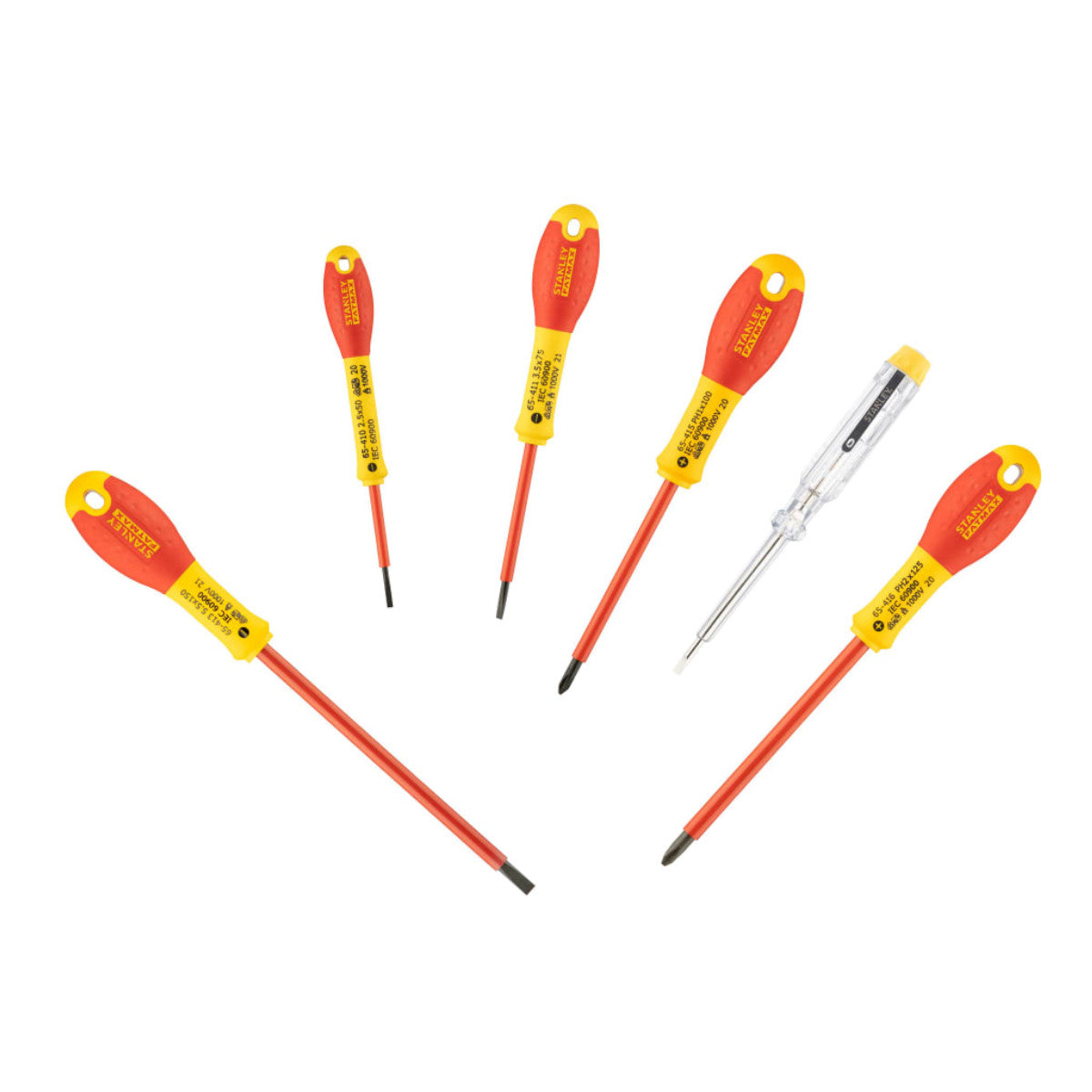 STANLEY Hand Tools FatMax VDE Insulated Screwdriver Set, 6 Piece STA065441