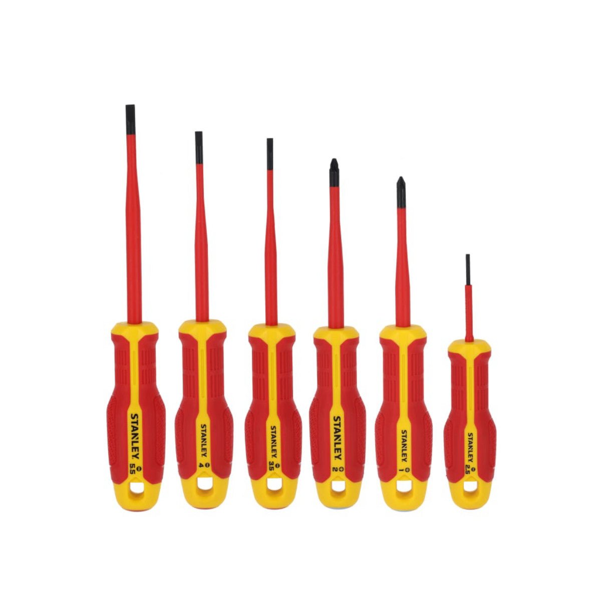 STANLEY Hand Tools FatMax VDE Insulated Screwdriver Set, 6 Piece STA065765