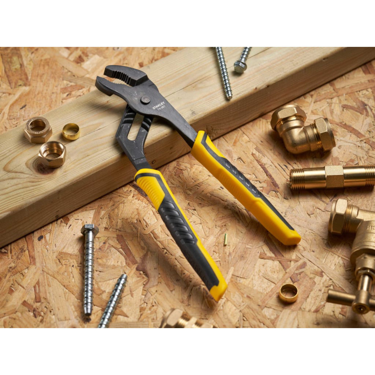 STANLEY Hand Tools ControlGrip Groove Joint Pliers 250mm STA074361