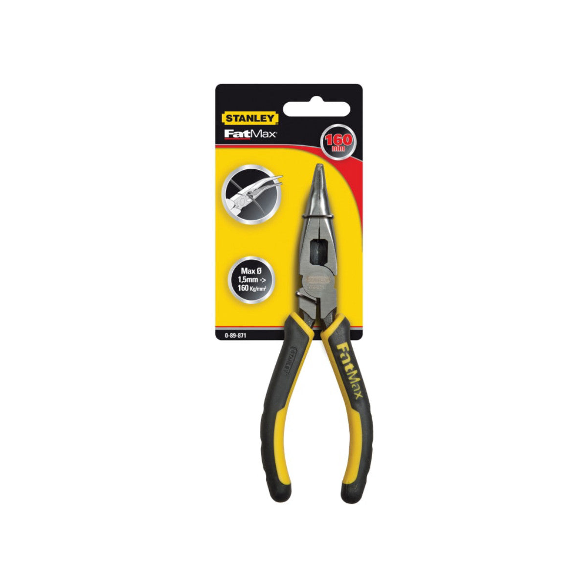 STANLEY Hand Tools FatMax Bent Snipe Nose Pliers 160mm (6.1/4in) STA089871