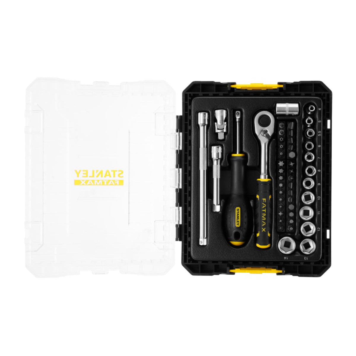 STANLEY Hand Tools FATMAX 1/4in M PRO-STACK Socket Set, 48 Piece STA098101