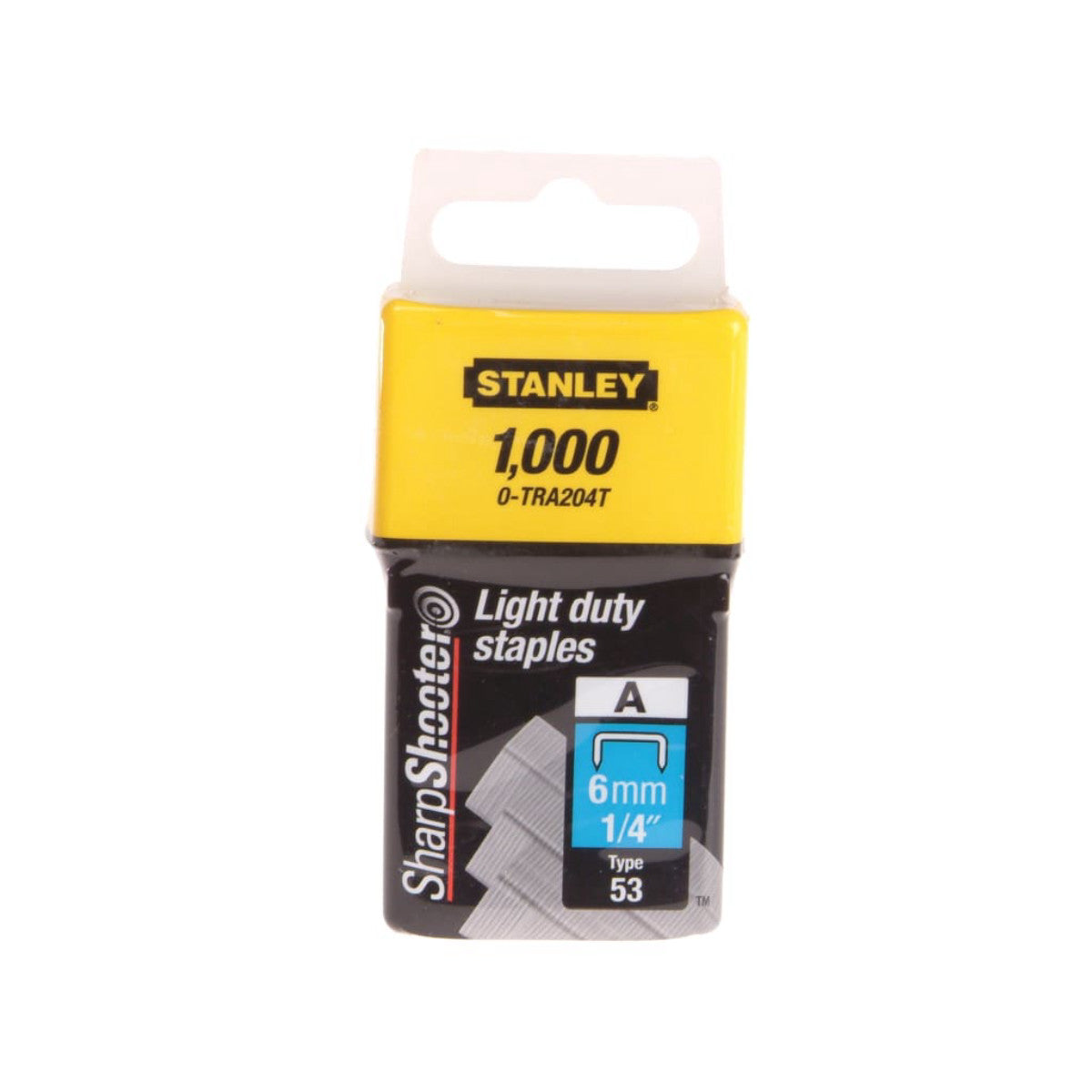 STANLEY Hand Tools TRA2 Light-Duty Staple 6mm TRA204T (Pack 1000) STA0TRA204T