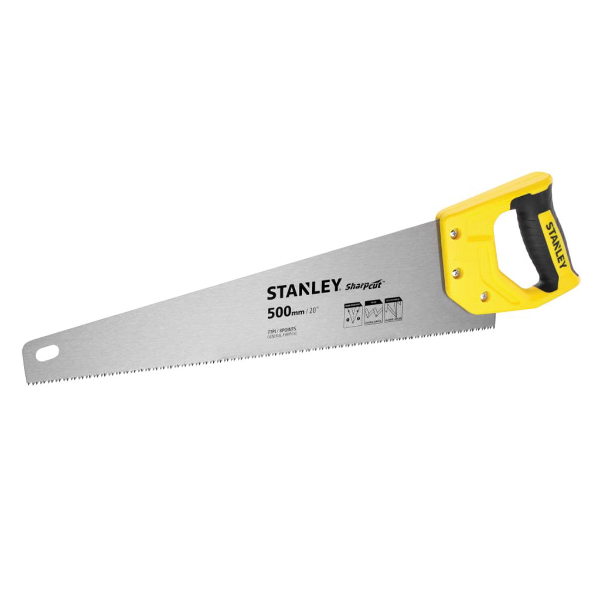 STANLEY Hand Tools Sharpcut Handsaw 500mm (20in) 7 TPI STA120367