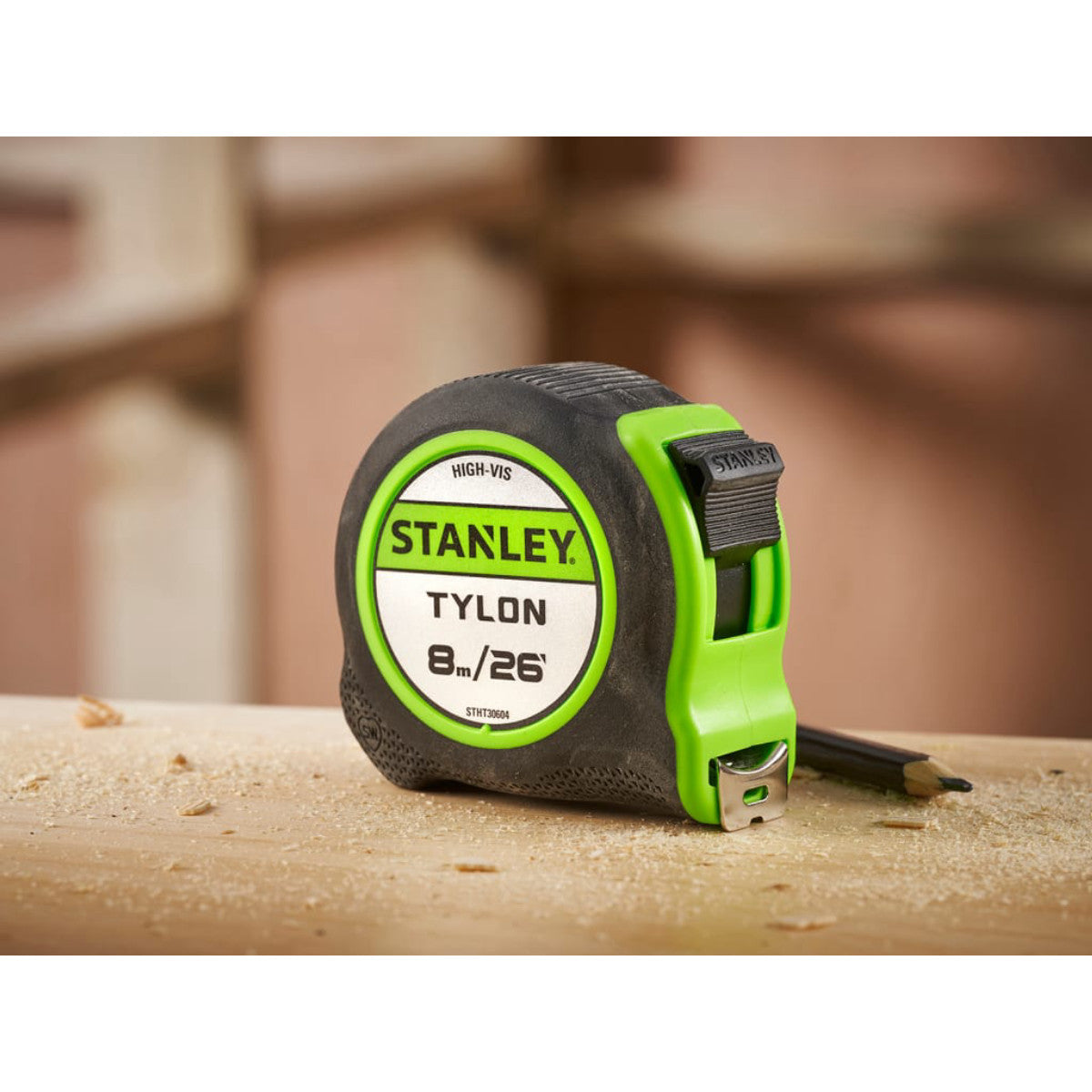 STANLEY Hand Tools Hi-Viz Tylon 8M/Ex25Mm Tape Bulk STA130604