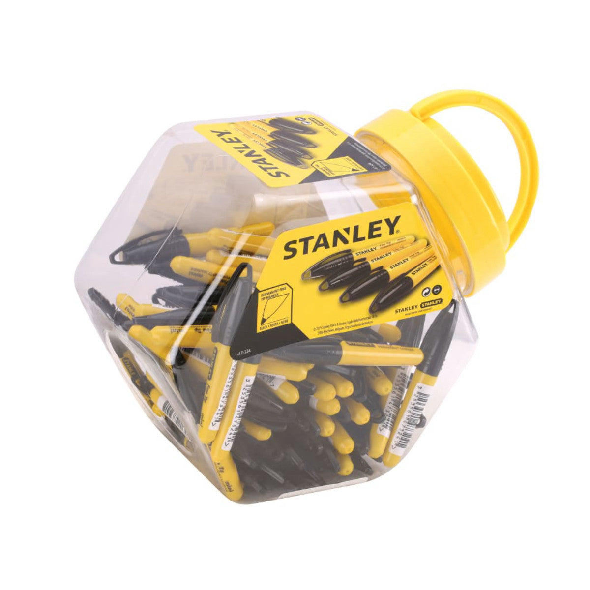 STANLEY Hand Tools Mini Fine Tip Marker Black (Tub 72) STA147324